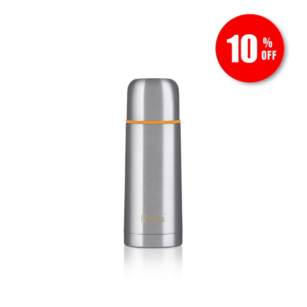 RELAX UTILITAIRE STAINLESS STEEL THERMAL FLASK WITH FREE POUCH - ORANGE