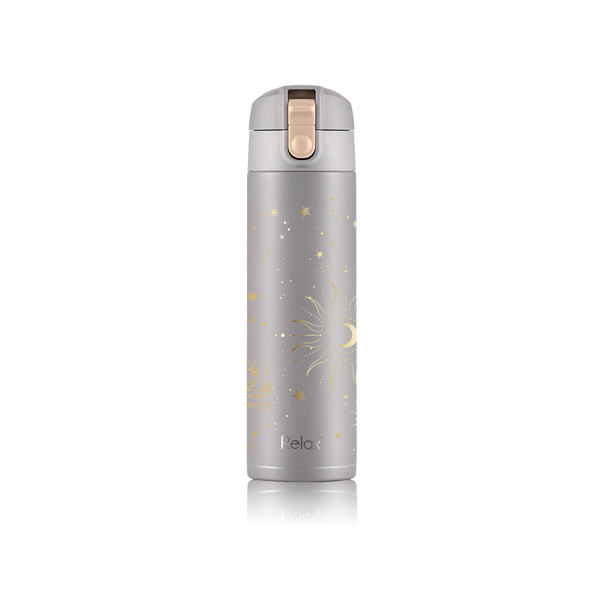 RELAX STARRY NIGHT COLLECTION 450ML LISSE STAINLESS STEEL THERMAL FLASK - DOVE