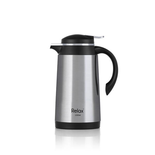 RELAX 1000ML 18.8 STAINLESS STEEL THERMAL CARAFE - BLACK (D4100 SERIES)