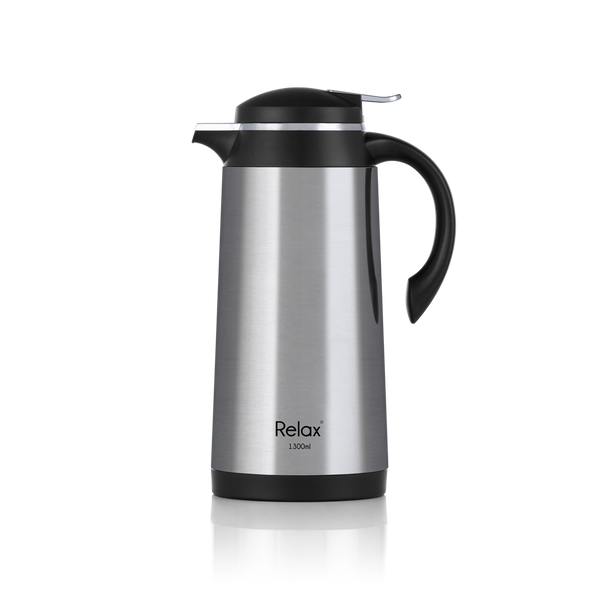 RELAX 1300ML 18.8 STAINLESS STEEL THERMAL CARAFE - BLACK (D4100 SERIES)