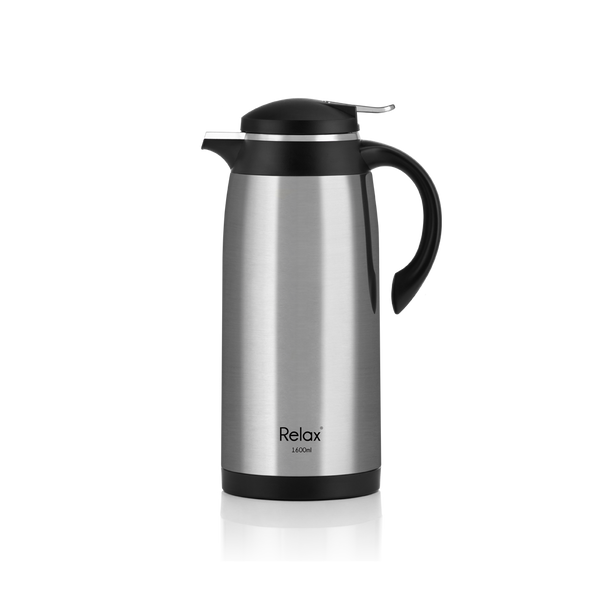 RELAX 1600ML 18.8 STAINLESS STEEL THERMAL CARAFE - BLACK (D4100 SERIES)