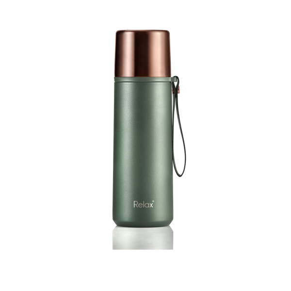 1000ML RELAX 18.8 STAINLESS STEEL THERMAL FLASK - DARK GREEN