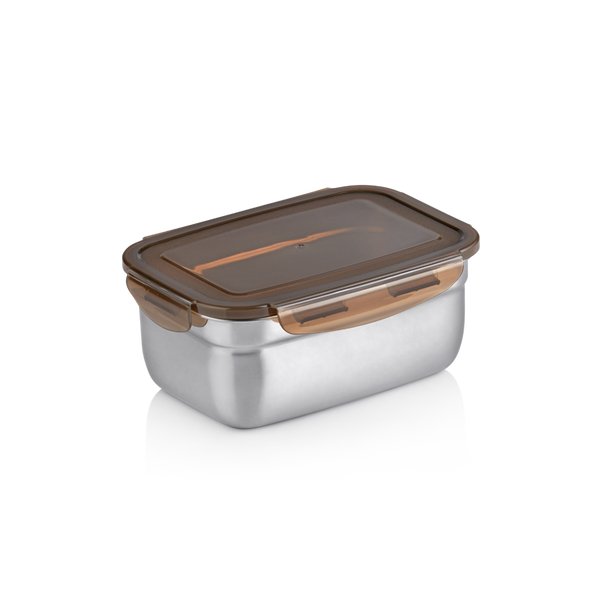 RELAX STAINLESS STEEL RECTANGULAR FOOD CONTAINER - 5 SIZE